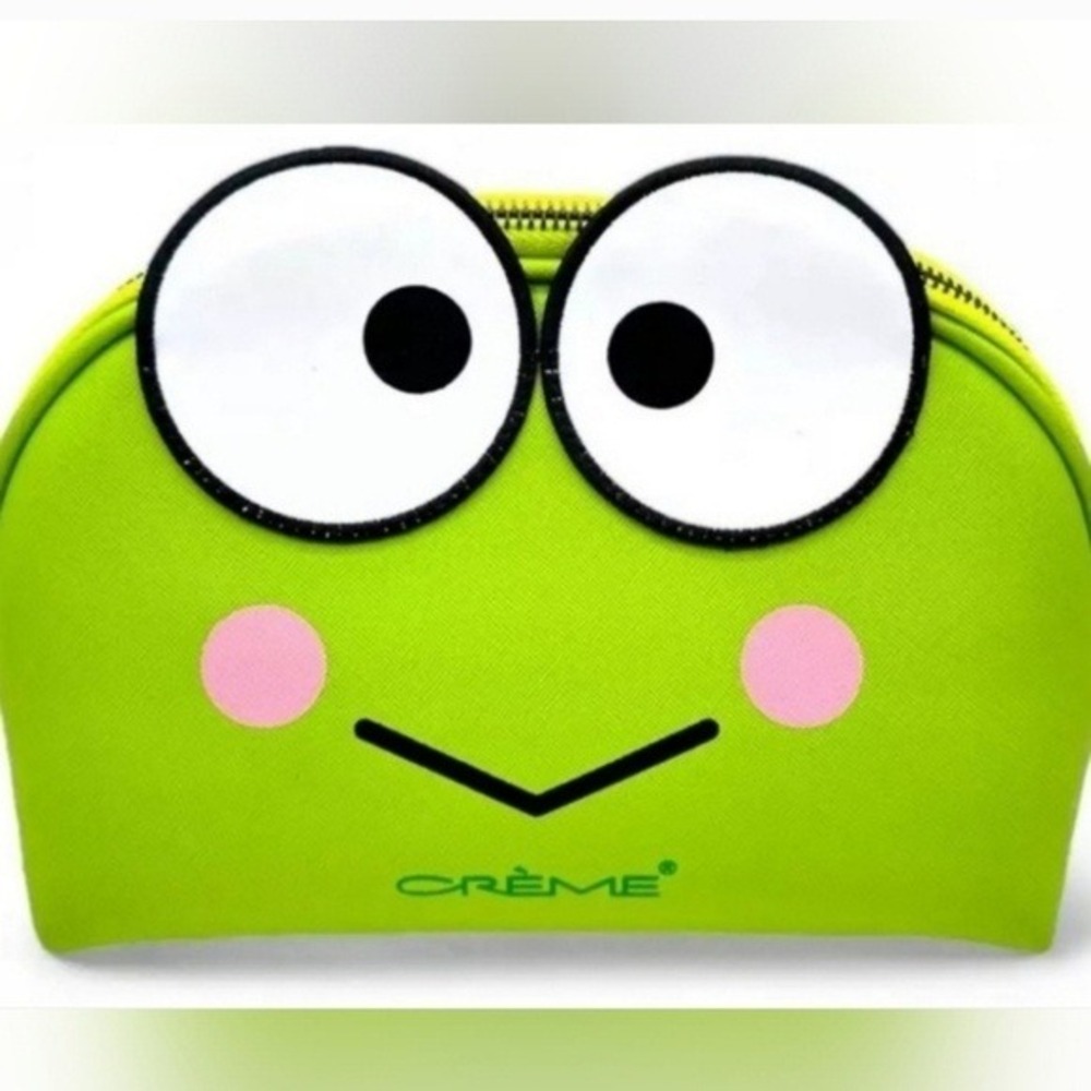 The Creme shop X Sanrio Keroppi cosmetic bag NWT